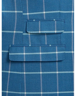 Tayion Classic Fit Suit Separates Coat, Blue & Cream Windowpane 8 Tayion Classic Fit Suit Separates Coat, Blue & Cream Windowpane -Elite Suit Shop MW40 3W98 67 TAYION BLUE CREAM WINDOWPANE ALT3