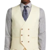 Tayion Classic Fit Suit Separates Double Breasted Vest, Cream