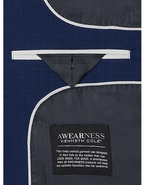 Awearness Kenneth Cole Modern Fit Suit, Blue Windowpane 4 Awearness Kenneth Cole Modern Fit Suit, Blue Windowpane - Image 4
