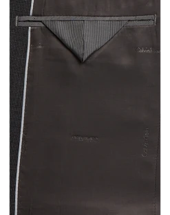 Calvin Klein Slim Fit Suit, Charcoal Check -Elite Suit Shop MW40 3WWX 97 CALVIN KLEIN CHARCOAL CHECK ALT4