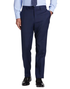 Michael Strahan Classic Fit Vested Suit, Blue Plaid -Elite Suit Shop MW40 3WY8 67 MICHAEL STRAHAN BLUE PLAID ALT2