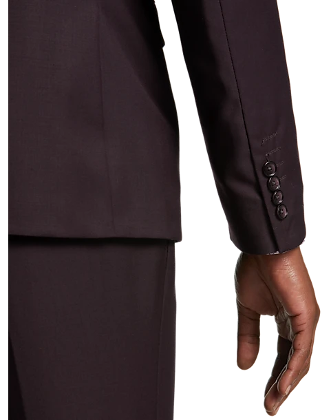 Tayion Classic Fit Suit Separates Coat, Wine Plum 2 Tayion Classic Fit Suit Separates Coat, Wine Plum - Image 2