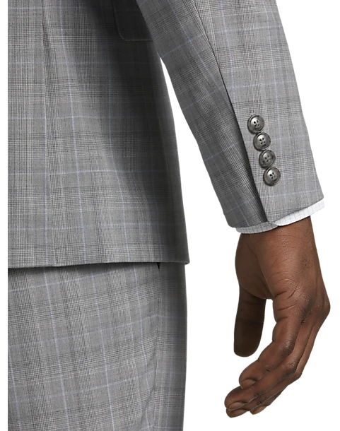 Calvin Klein Slim Fit Suit Separates, Gray Plaid 2 Calvin Klein Slim Fit Suit Separates, Gray Plaid - Image 2