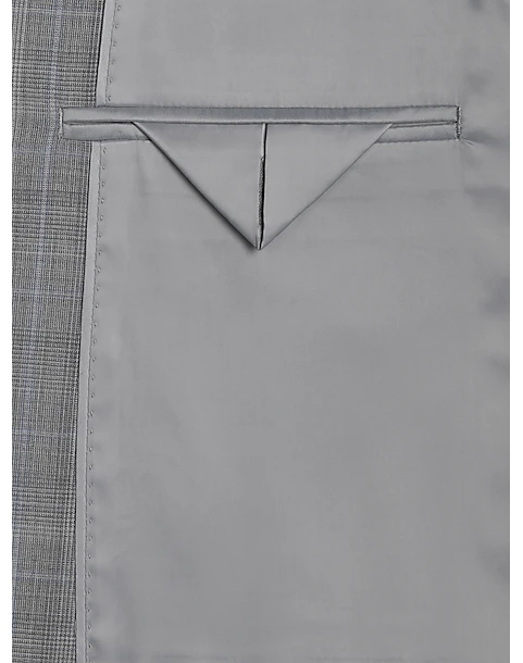 Calvin Klein Slim Fit Suit Separates, Gray Plaid 3 Calvin Klein Slim Fit Suit Separates, Gray Plaid - Image 3