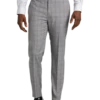 Calvin Klein Slim Fit Suit Separates Pre-Hemmed Pants, Gray Plaid