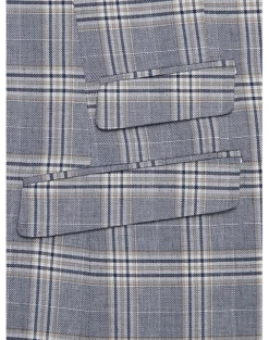 Paisley & Gray Slim Fit Suit Separates, Blue & Beige Check -Elite Suit Shop MW40 3XKR 67 PAISLEY GRAY BLUE BEIGE CHECK ALT4