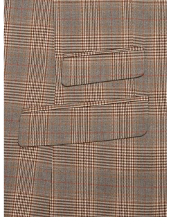 Paisley & Gray Slim Fit Suit Separates Coat, Tan And Gray Plaid -Elite Suit Shop MW40 3XL0 65 PAISLEY GRAY TAN GREY PLAID ALT4