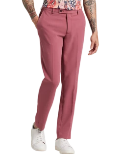 Paisley & Gray Slim Fit Suit Separates Pants, Dark Pink