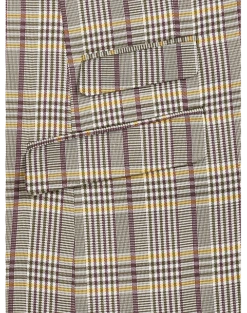 Paisley & Gray Slim Fit Suit Separates Coat, Olive & Yellow Check -Elite Suit Shop MW40 3XM6 60 PAISLEY GRAY OLIVE YELLOW CHECK ALT4