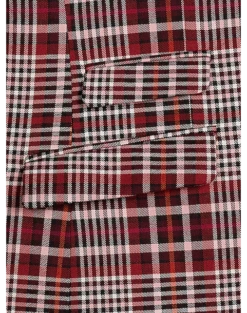 Paisley & Gray Slim Fit Suit Separates Coat, Pink Plaid -Elite Suit Shop MW40 3XMF 60 PAISLEY GRAY PINK PLAID ALT4