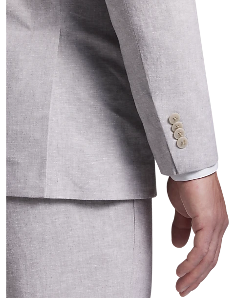 JOE Joseph Abboud Slim Fit Linen Blend Suit Separates Coat, Light Gray 2 JOE Joseph Abboud Slim Fit Linen Blend Suit Separates Coat, Light Gray - Image 2