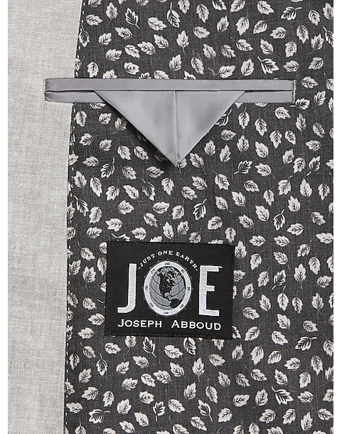 JOE Joseph Abboud Slim Fit Linen Blend Suit Separates Coat, Light Gray 3 JOE Joseph Abboud Slim Fit Linen Blend Suit Separates Coat, Light Gray - Image 3