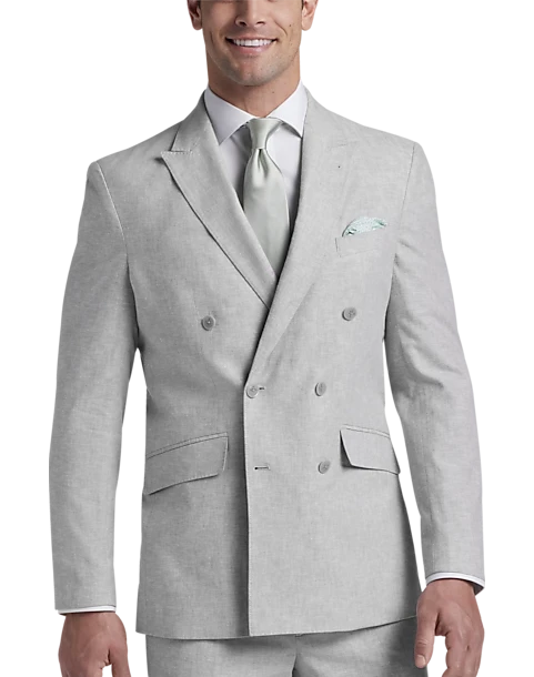 JOE Joseph Abboud Slim Fit Linen Blend Suit Separates Coat, Light Gray 1 JOE Joseph Abboud Slim Fit Linen Blend Suit Separates Coat, Light Gray