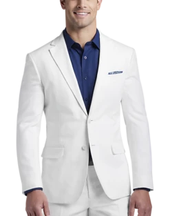 JOE Joseph Abboud Slim Fit Ljinen Blend Suit Separates, White