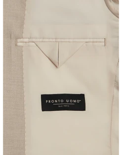 Pronto Uomo Modern Fit Suit Separates Coat, Tan Sharkskin -Elite Suit Shop MW40 3XPF 05 PRONTO UOMO TAN SHARKSKIN ALT2