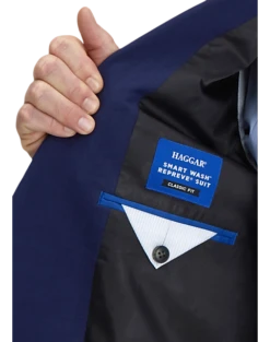 Haggar Smart Wash™ Classic Fit Suit Separates Coat, Black -Elite Suit Shop MW40 3Y4R 01 HAGGAR NAVY SOLID ALT2