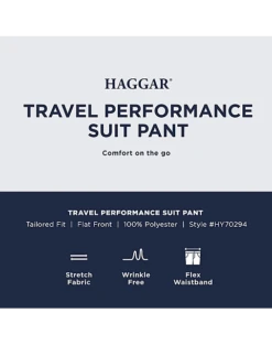 Haggar Travel Performance Classic Fit Suit Separates Coat, Blue Tic -Elite Suit Shop MW40 3Y4X 02 HAGGAR BLACK SOLID ALT2