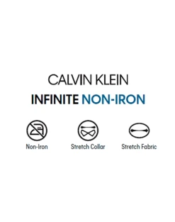 Calvin Klein Infinite Non-Iron Slim Fit Stretch Collar Dress Shirt, Black -Elite Suit Shop MW40 540K 01 CALVIN KLEIN WHITE ALT2 1