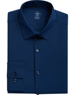 Michael Strahan Modern Fit Spread Collar Dress Shirt, Navy