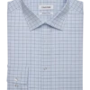 Calvin Klein Refined Cotton Stretch Supima Slim Fit Dress Shirt, Blue Plaid