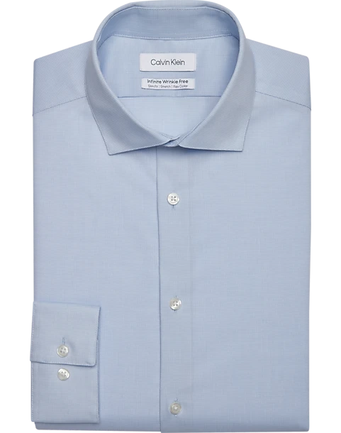 Calvin Klein Infinite Wrinkle Free Slim Fit Stretch Collar Dress Shirt, Sapphire 1 Calvin Klein Infinite Wrinkle Free Slim Fit Stretch Collar Dress Shirt, Sapphire