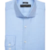 Pronto Uomo Classic Fit Spread Collar Dress Shirt, Blue Herringbone