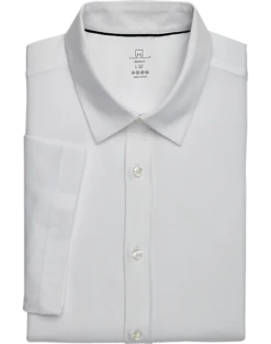 Michael Strahan Modern Fit Short Sleeve Dress Shirt, White