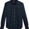 Awearness Kenneth Cole Slim Fit Sport Shirt, Navy Square Dot