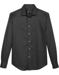 Awearness Kenneth Cole Slim Fit Sport Shirt, Charcoal Nailhead Dot