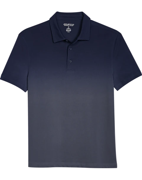 Awearness Kenneth Cole Slim Fit Polo Shirt, Navy Ombre 1 Awearness Kenneth Cole Slim Fit Polo Shirt, Navy Ombre