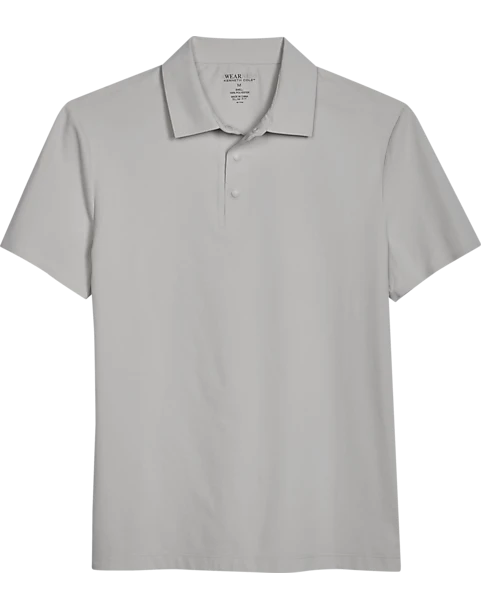 Awearness Kenneth Cole Modern Fit Welded Polo, Light Gray 1 Awearness Kenneth Cole Modern Fit Welded Polo, Light Gray