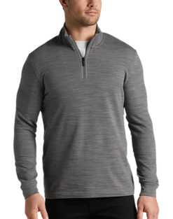 Awearness Kenneth Cole Slim Fit 1/4 Zip Sweater, Gray Space Dye