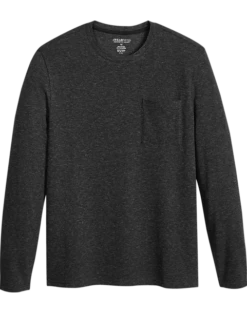 Awearness Kenneth Cole Slim Fit Crew Neck Long Sleeve T-Shirt, Black