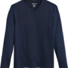 Awearness Kenneth Cole Slim Fit V-Neck Long Sleeve T-Shirt, Navy