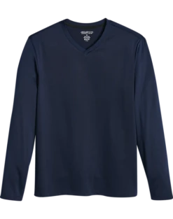 Awearness Kenneth Cole Slim Fit V-Neck Long Sleeve T-Shirt, Navy