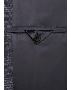 Awearness Kenneth Cole Slim Fit Knit Sport Coat, Navy Plaid 5 Awearness Kenneth Cole Slim Fit Knit Sport Coat, Navy Plaid -Elite Suit Shop MW40 6MM6 01 AWEARNESS KENNETH COLE NAVY ALT4