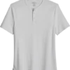 Awearness Kenneth Cole Modern Fit Short Sleeve Henley, Light Gray