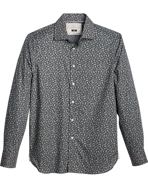 Joseph Abboud Modern Fit Spread Collar Woven Sport Shirt, Olive Foliage 1 Joseph Abboud Modern Fit Spread Collar Woven Sport Shirt, Olive Foliage