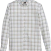 Joseph Abboud Modern Fit Short Sport Shirt, Olive Plaid