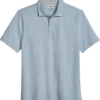 Joseph Abboud Modern Fit Slub Polo, Light Blue Stripe