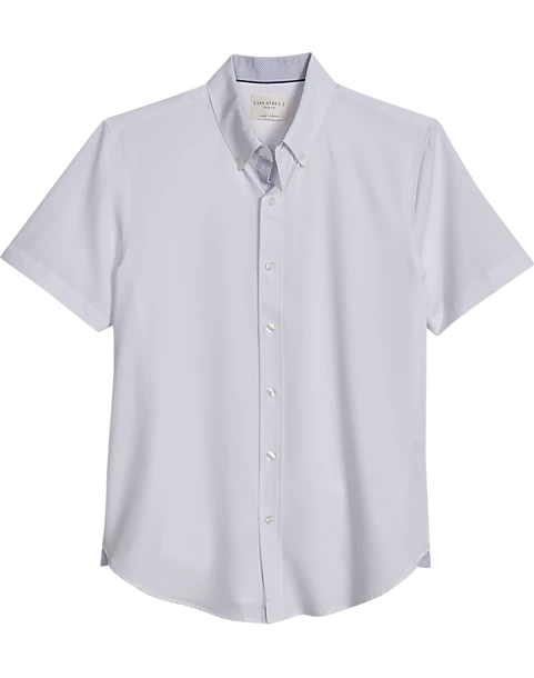 Con.Struct Slim Fit Short Sleeve Sport Shirt, White 1 Con.Struct Slim Fit Short Sleeve Sport Shirt, White