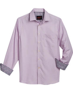 Egara Slim Fit Sport Shirt, Berry Woven Grid