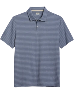 Joseph Abboud Modern Fit Polo, Slate Tonal Stripe