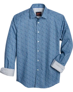 Egara Slim Fit Sport Shirt, Blue Floral