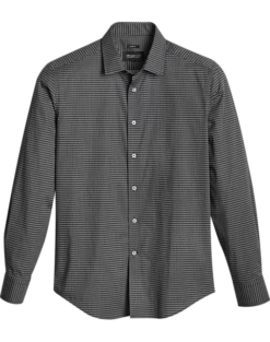 Awearness Kenneth Cole Slim Fit Sport Shirt, Black Geo