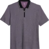Michael Strahan Modern Fit Zip Polo Lavender