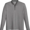 Michael Strahan Modern Fit Long Sleeve Polo, Gray