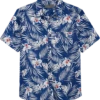 Paisley & Gray Slim Fit Spread Collar Sport Shirt, Blue Hawaiian Flower