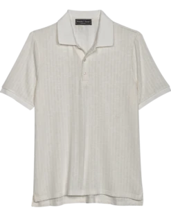 Paisley & Gray Slim Fit Polo, Cream