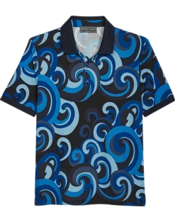 Paisley & Gray Polo, Navy Waves